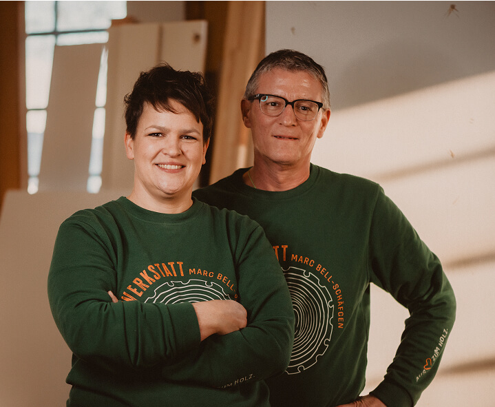 Marc und Sarah Bell-Schäfgen - Ihre Schreiner für individuellen Innenausbau und Maßmöbel
